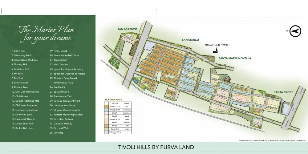 purva tivoli hills master plan